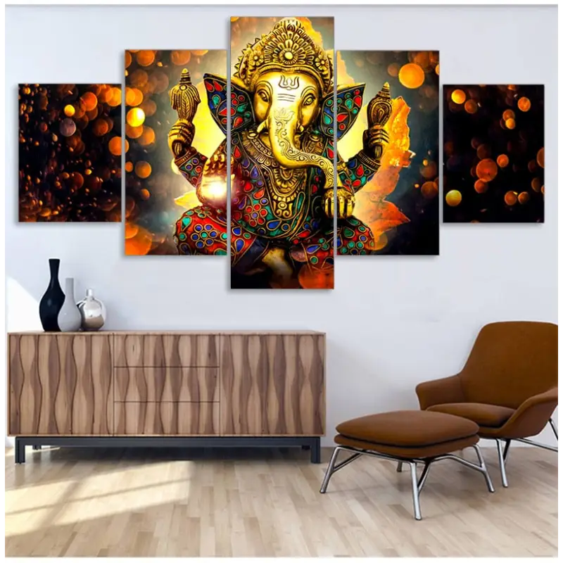 Ganesh painting 5 Pieces